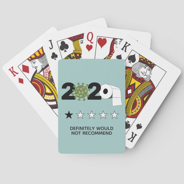 2020 - Eine Stern-Bewertung wird nicht empfohlen Spielkarten (Rückseite)