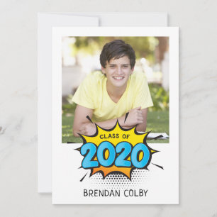2020 FOTO GRAD moderne Comic Stil Typografie Einladung