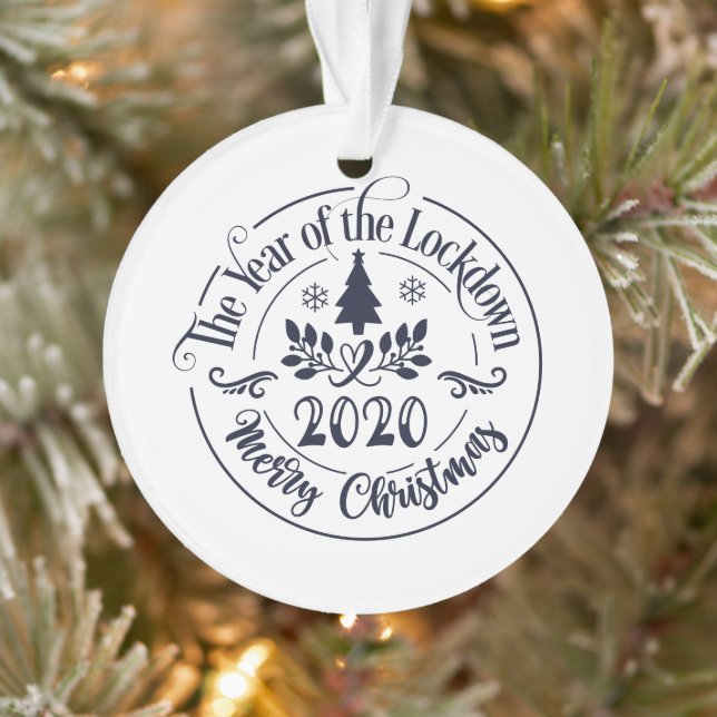 2020 Funny Festive Holiday Foto Weihnachten Ornament (Baum)
