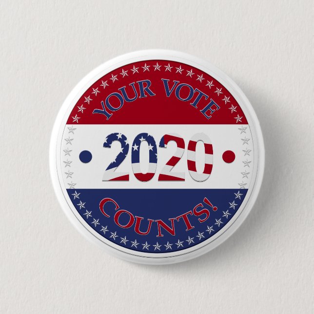 2020 Ihre Stimme zählt Button (Vorderseite)