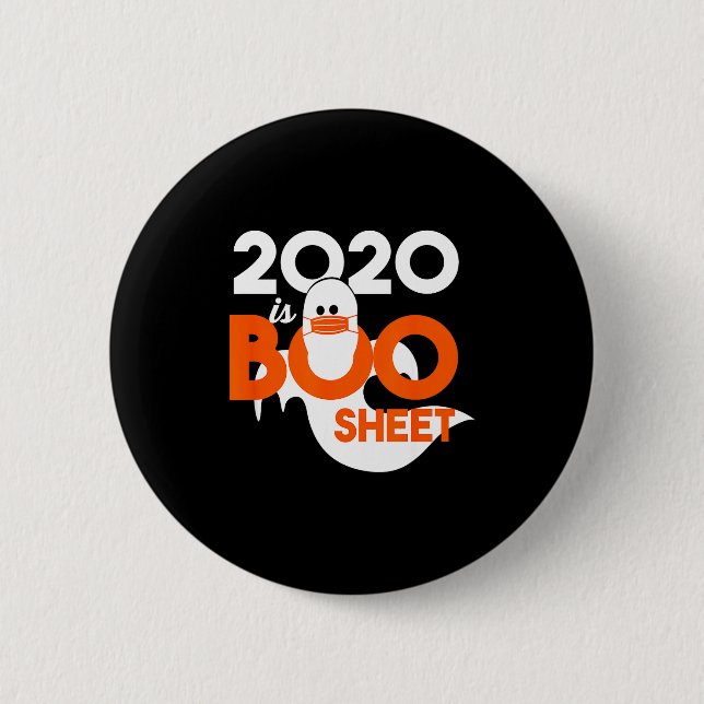 2020 ist Boo-Blatt-Geist-Halloween  Button (Vorderseite)