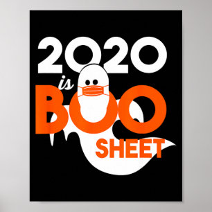 2020 ist Boo-Blatt-Geister-Halloween Poster