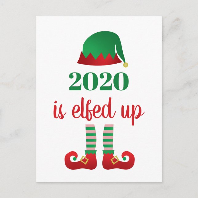 2020 ist das sonnige Weihnachts-Quarantäne-Sprichw Postkarte (Vorderseite)
