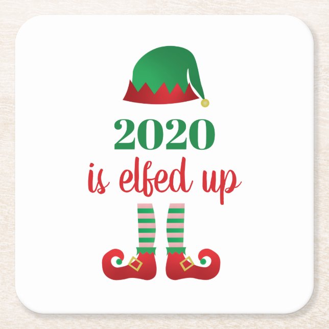 2020 ist das sonnige Weihnachtsgebäck fertig Rechteckiger Pappuntersetzer (Vorderseite)