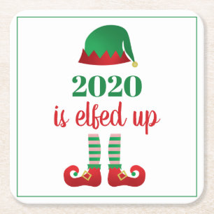 2020 ist das sonnige Weihnachtsgebäck Grün des Spr Rechteckiger Pappuntersetzer
