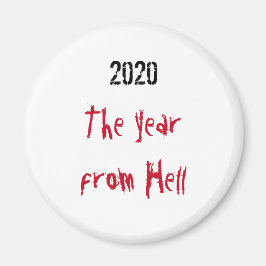 2020 Jahr ab Hell Magnet
