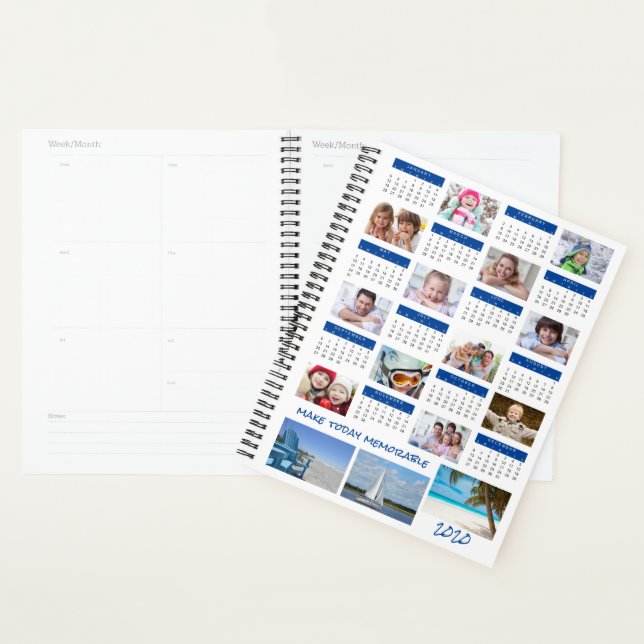 2020 Kalender Foto Collage Blue Planer (Anzeige)