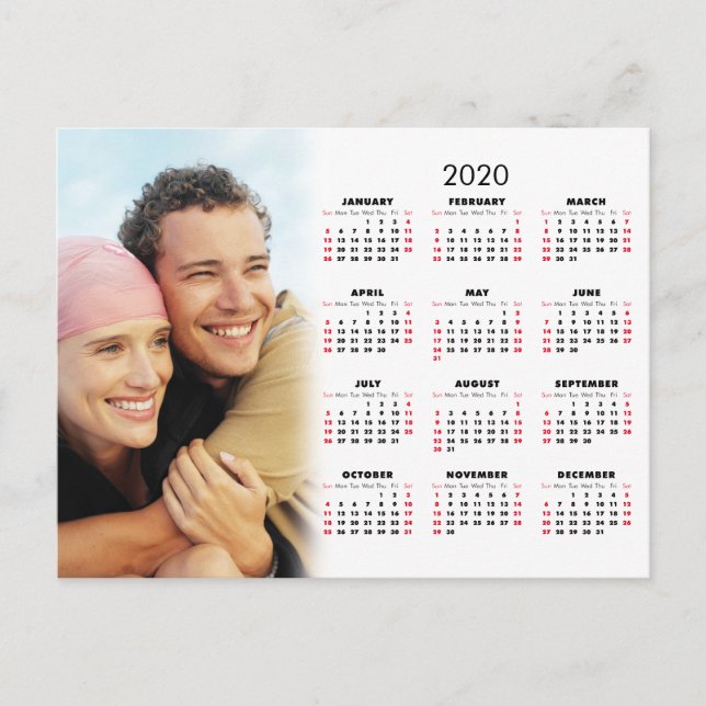 2020 Kalender Ihr Foto Postkarte (Vorderseite)
