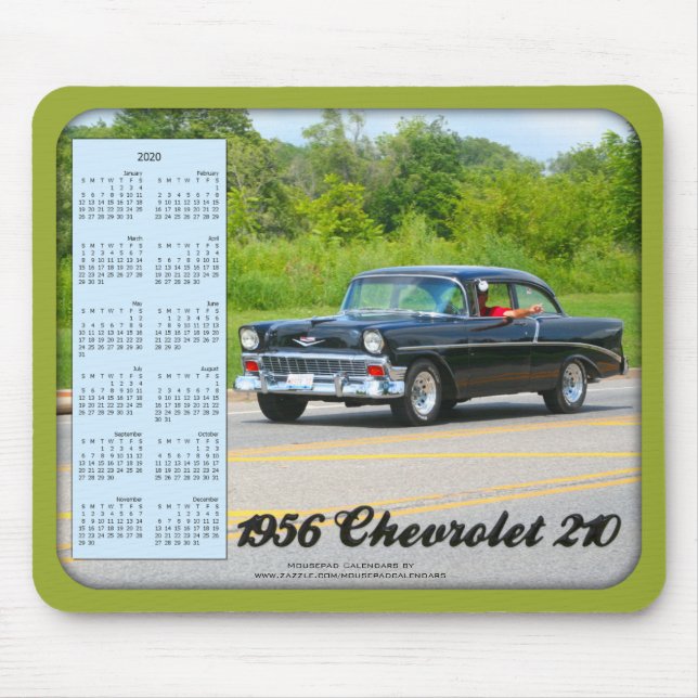 2020 Kalender Mousepad, 1956 Chevrolet 210 Auto Mousepad (Vorne)