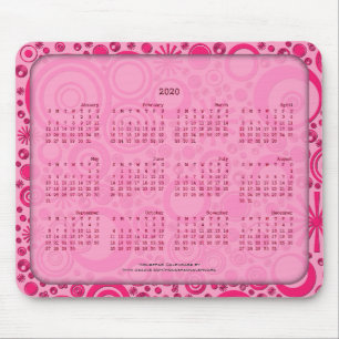 2020 Kalender Mousepad, 2 Tonnen Rosa Mousepad