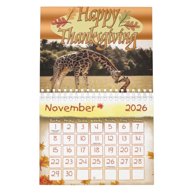 2020 KalenderGiraffe Kalender (Nov 2026)
