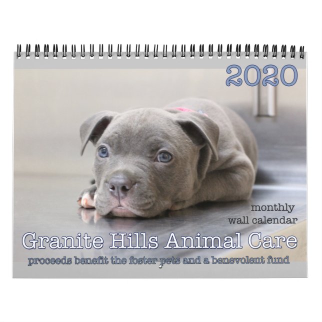 2020 Kalenders für Granite Hills Tierpflege Kalender (Titelbild)