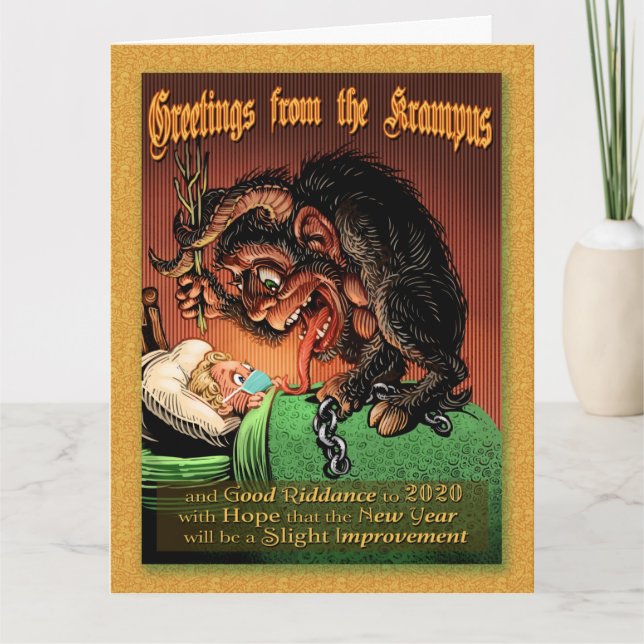 2020 Krampus Card (groß) Karte (Vorderseite)