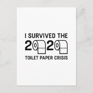 2020 Krise bei Toilettenpapier Postkarte