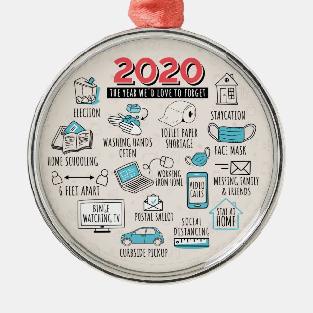 2020 - Liebe, Gedenkfeiern zu vergessen Ornament Aus Metall (Vorne)