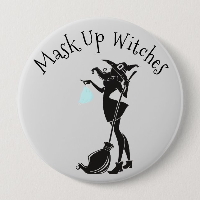 2020 Maskiert Euch Hexen Halloween Button (Vorderseite)