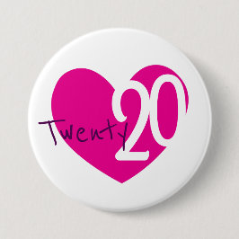 2020 Neue Liebe Herz rosa 20 Button