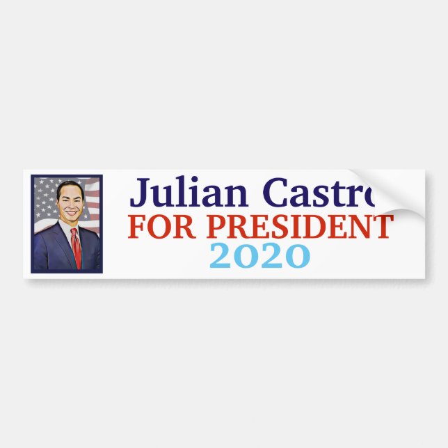 2020 Präsidentschaftswahl Julian Castro Autoaufkleber (Vorne)