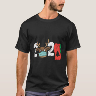 2020 Reindeer Face Maske Toilettenpapier Xmas Quar T-Shirt