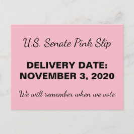 2020 - Rosa Senat ruiniert GOP Trump-Widerstand Postkarte