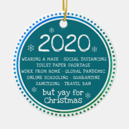 2020 Sind zum Kotzen, aber zu Weihnachten Aquamari Keramik Ornament