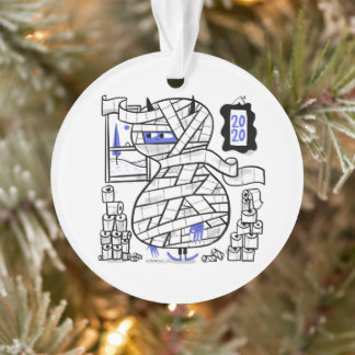 2020 Toilettenpapier Hoarder Monster Baum Ornament