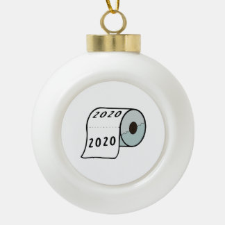 2020 Toilettenpapier Weihnachtsschmuck Keramik Kugel-Ornament