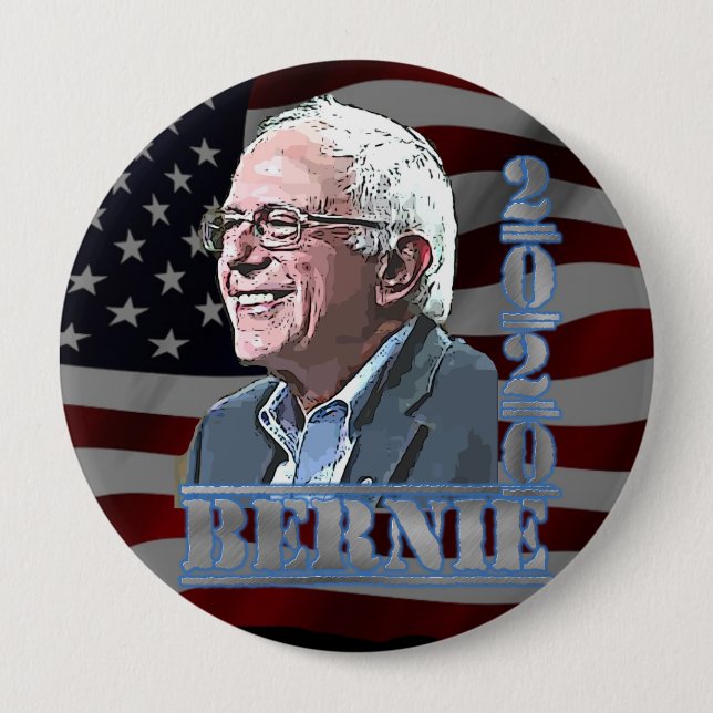2020 Wahl Bernie Sanders Support Round Button (Vorderseite)