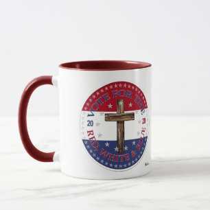 2020 Wähle das Rote, Weiße und Blaue Kreuz Tasse
