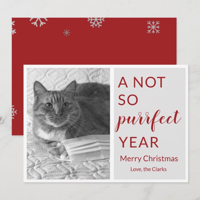 2020 Weihnachten nicht so perfekt Jahr lustige Kat (Vorne/Hinten)