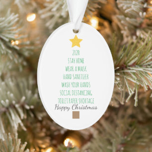 2020 Weihnachtsfeierliche Schließung des Fotos Ornament