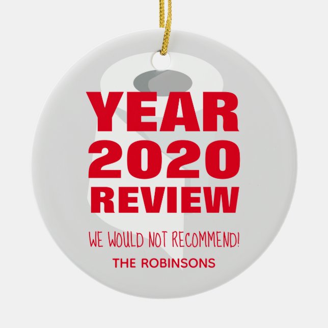2020 Wir empfehlen keine Funny Quarantine Family Keramik Ornament (Vorne)