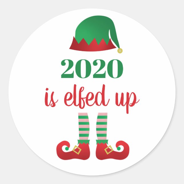 2020 wird das sonnige Weihnachtsfest Sprichwort El Runder Aufkleber (Vorderseite)