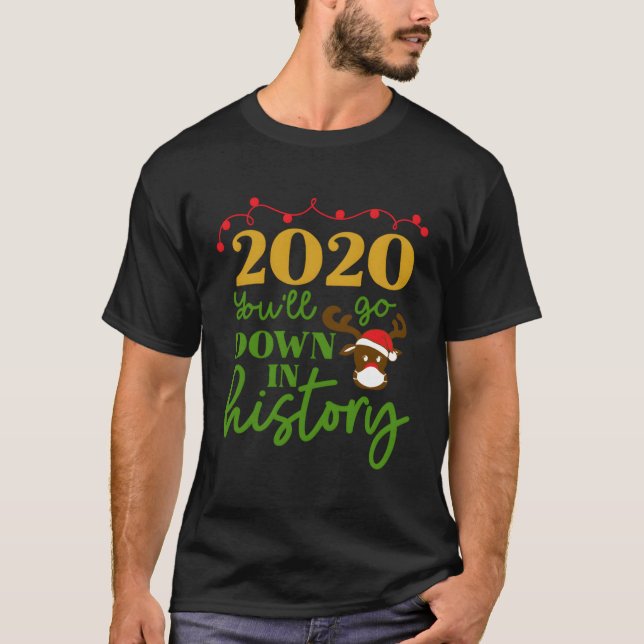 2020 wirst du in der historischen Feuerhutsmaske d T-Shirt (Vorderseite)