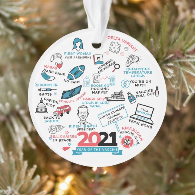 2021 Année du vaccin Noël Fêtes commémoratives (Arbre)