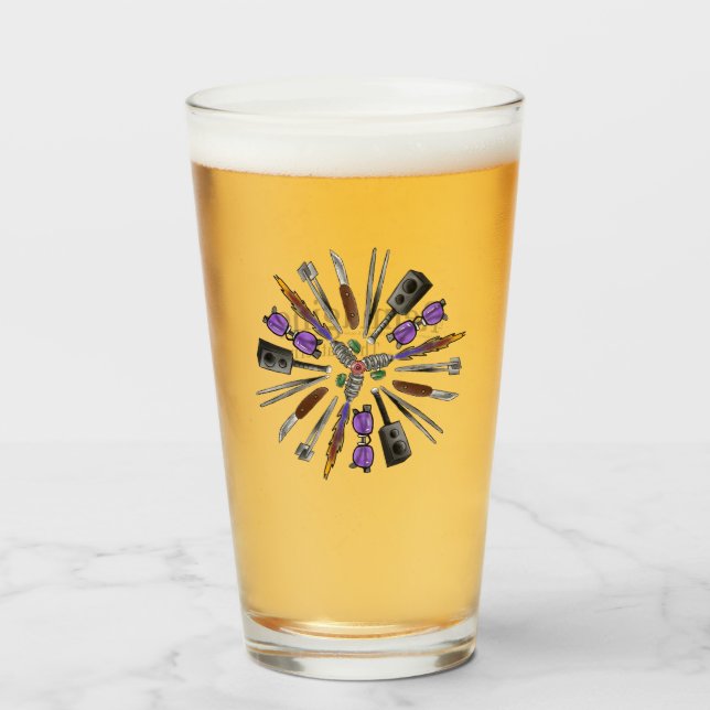 2021 Ansammlung T - Shirt Design Glass Glas (Vorne (Gefüllt))