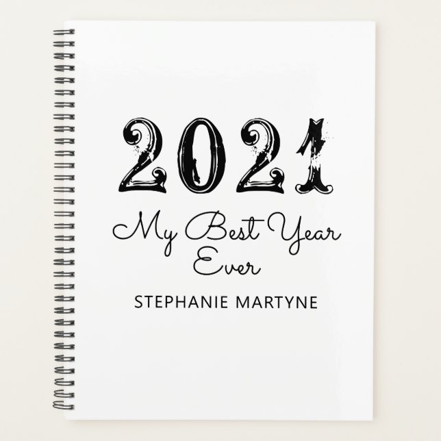 2021 Bestes Jahr je Personalisiert Planer (Vorderseite)