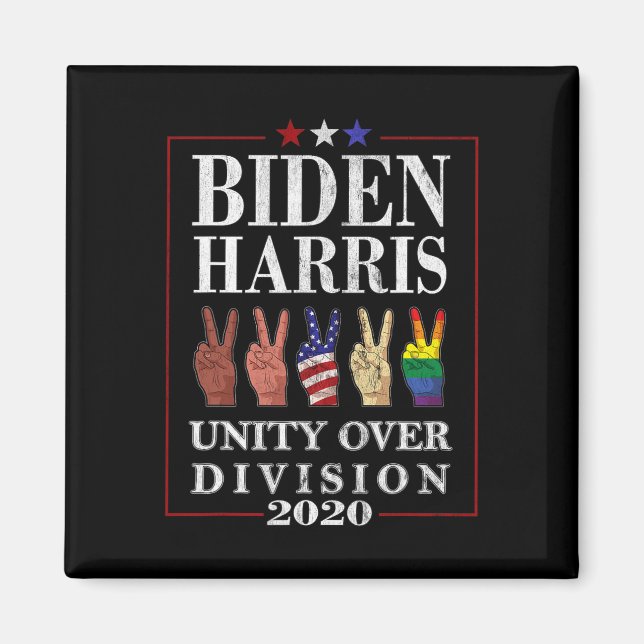 2021 Biden Harris Unity over Division Gift Magnet (Vorne)