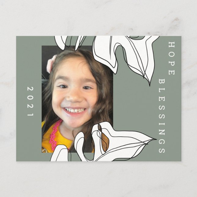 2021 Bio Formen Botanisches Monstera Postkarte (Vorderseite)