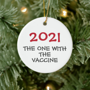 2021 celui avec le vaccin ornement de Noël