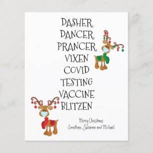 2021 Covid-Weihnachtsrentier-Namen Budget Flyer