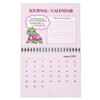 2021 Erholung für Brustkrebs - Zitate - Journal Kalender