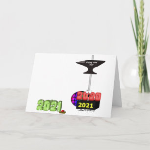 2021 Erpressung 2020 mit dem Happy New Year Anvil Karte