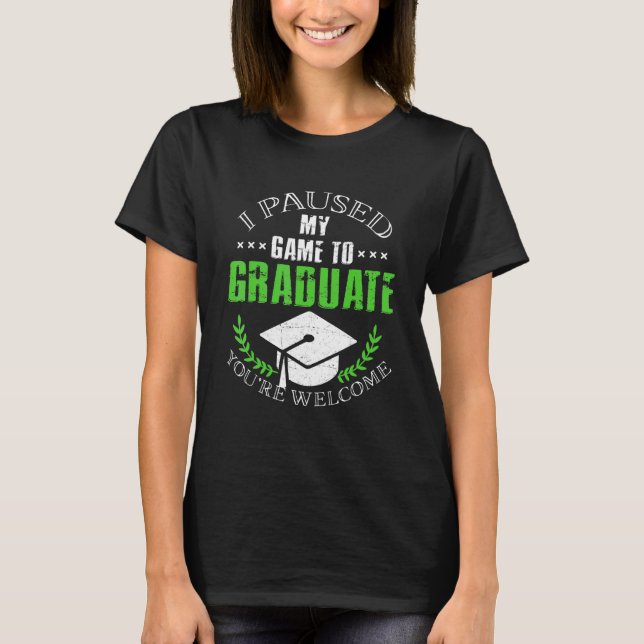 2021 Gamer Graduate Abschluss Cool T-Shirt (Vorderseite)