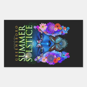 2021 Greensboro Summer Solstice Festival Keepake Rechteckiger Aufkleber