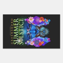 2021 Greensboro Summer Solstice Festival Keepake Rechteckiger Aufkleber