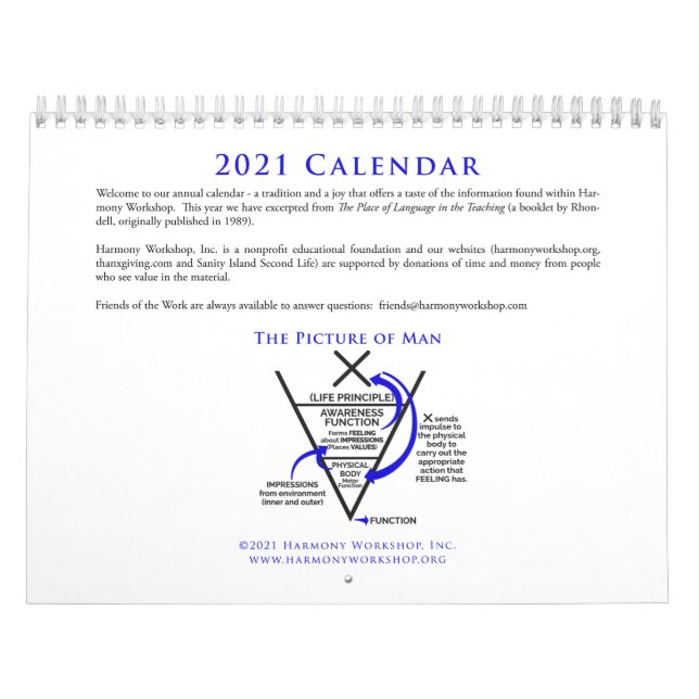 2021 Harmony Workshop Kalender (Titelbild)