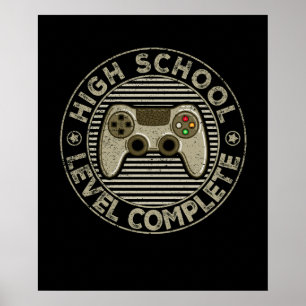 2021 High School Abschluss Gamer Abschluss Geschen Poster