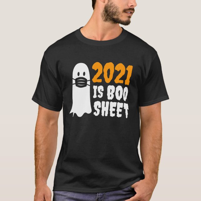 2021 ist Bootschild Halloween Maskengespenst T-Shirt (Vorderseite)