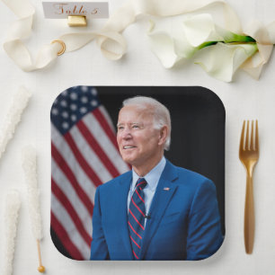 2021 Joe Biden US-Präsident Portrait Pappteller